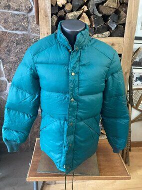 vintage Eddie Bauer puff puffer jacket coat goose down mens medium? M? full zip